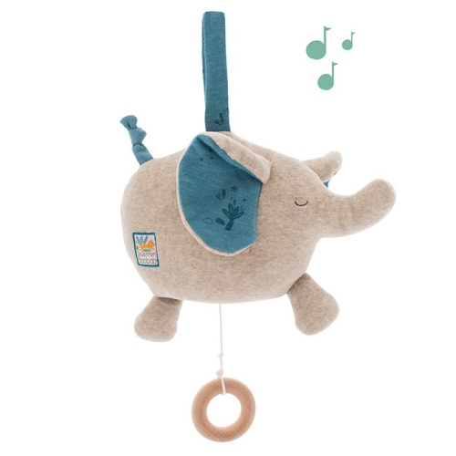 Moulin Roty Juguete de Peluche con Música Elefante Sous Mon Baobab